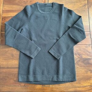 Men’s lululemon AllAround Crewneck sweater, color black/graphite grey